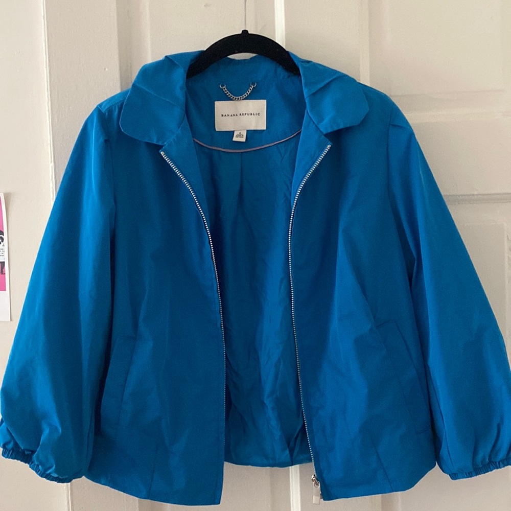 Banana Republic electric blue bomber
